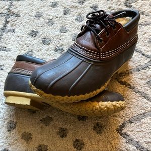 Women’s L.L. Bean Boots - Gumshoes - Shearling lined - Size 8 M - Tan/Brown/Gum